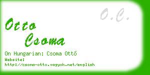 otto csoma business card
